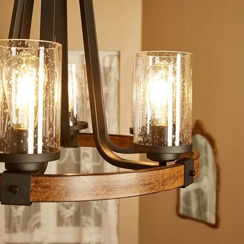Overstock 6-Light Wagon Wheel Chandelier