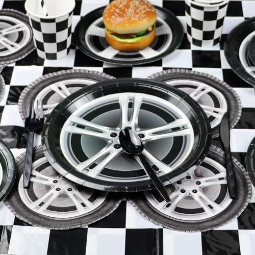 Race Car Birthday Party Tableware Set for 20 Guests