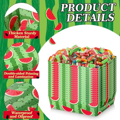 Mifoci 36 Pack Watermelon Plates for Birthday Party