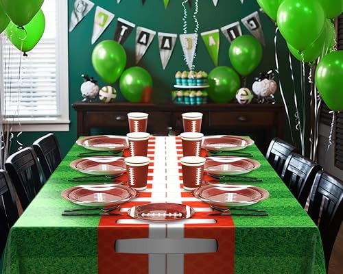 Oudain 6 Pcs Football Party Tablecloth 108x54 Inches