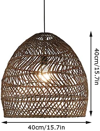 Nordic Minimalist Chandelier with Natural Rattan