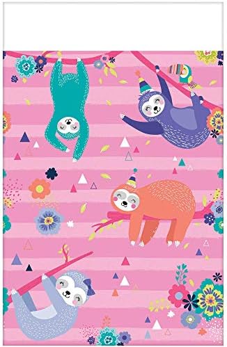 Charming Sloth Paper Table Cover 54x96