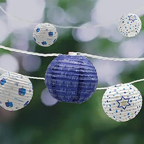 The Dreidel Company Hanukkah LED String Lanterns 3 Inch