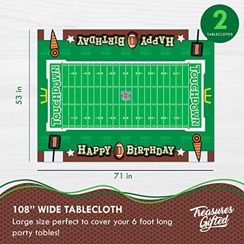 Treasures Gifted Football Party Decor Set for 24 Guests