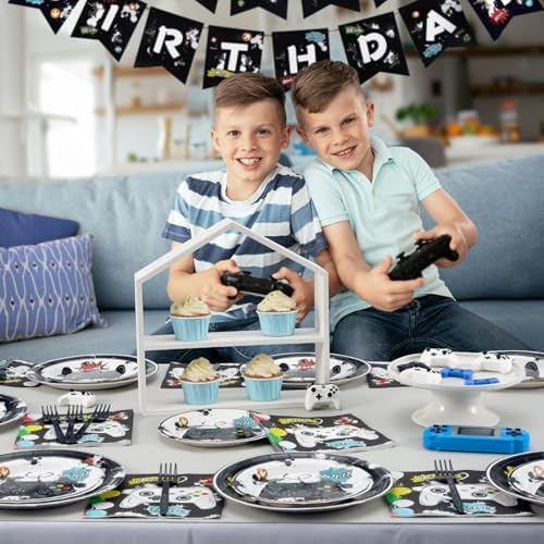 WERNNSAI Game Party Decorations Set for 16 Guests