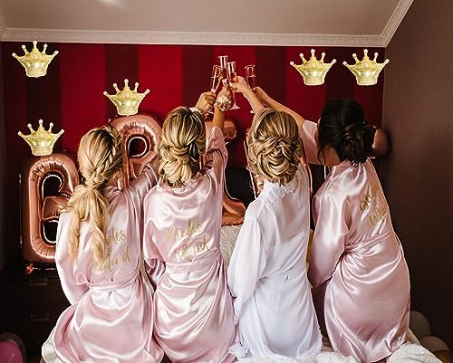15Pcs Mini Crown Foil Balloons Gold Party Decorations
