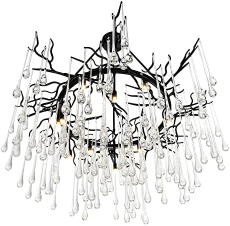 CWI Lighting 43 Black Chandelier with 12 Lights