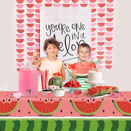 4Pcs Watermelon Tablecloths for Parties and Events