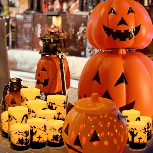 12-Pack Waterproof Flameless LED Candles - Remote Control Timer