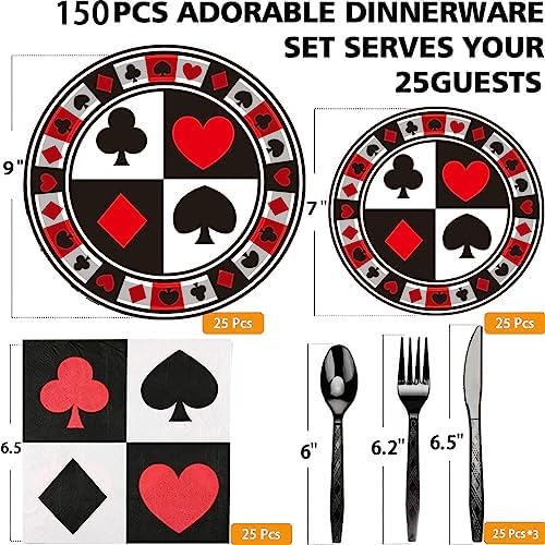 150Pcs Casino Poker Party Supplies Set