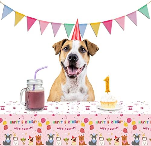 PHOGARY Paw Print Tablecloth 2 PCS Birthday Party Decor