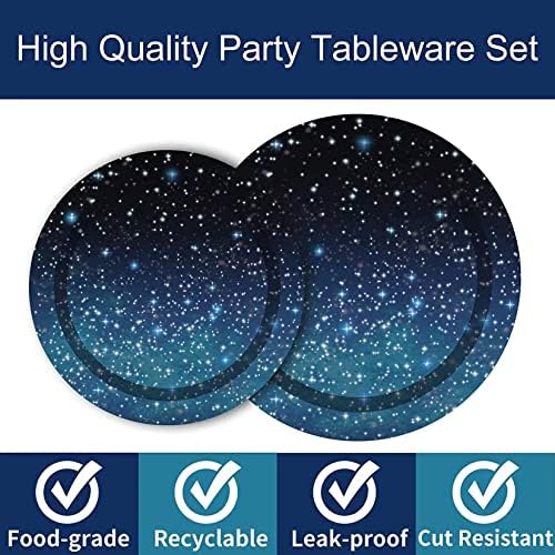 Starry Night Galaxy Party Tableware Kit for 24 Guests