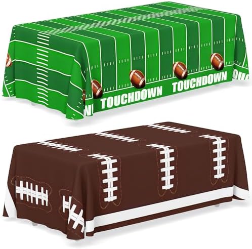 Football Party Decorations Tablecloths 54x108 Inch 2 Pack