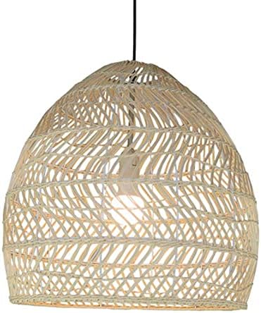 Nordic Minimalist Chandelier with Natural Rattan