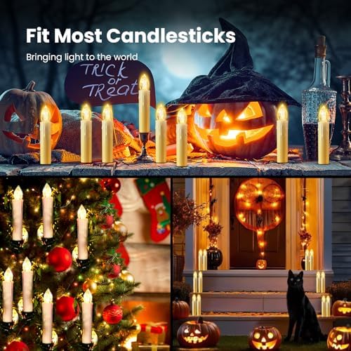 JOSU Flameless Candles Birthday Decor 12PCS LED
