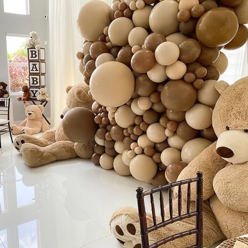 PartyWoo Brown Balloons 85pcs Balloon Arch Kit