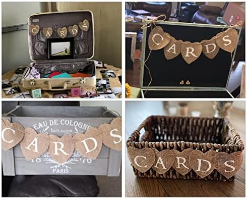 Distinctive Style Heart Shape Jute Banner 9x9cm