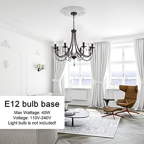 Farmhouse Chandeliers 8 Lights Oil Rubbed Bronze Pendant Dining Room Light Fixture