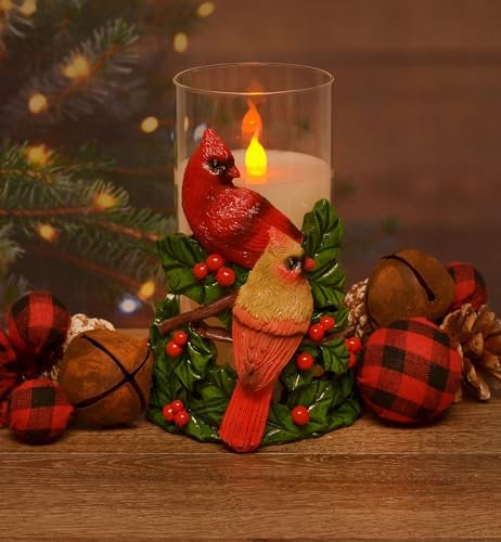 Holiday Flameless Candle Holder with LED Candle