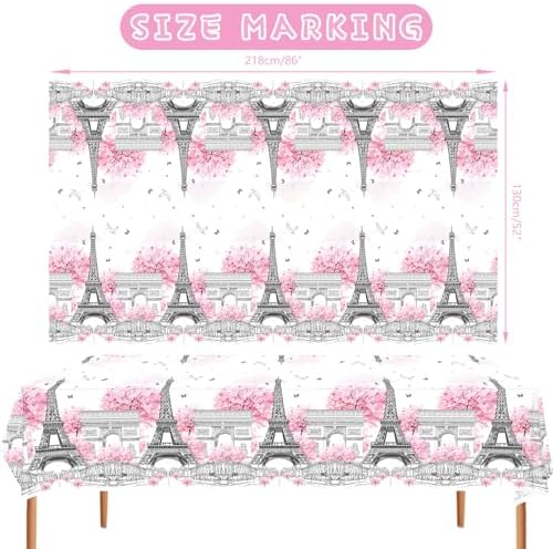 4 Pack Paris Eiffel Tower Tablecloth Party Decor