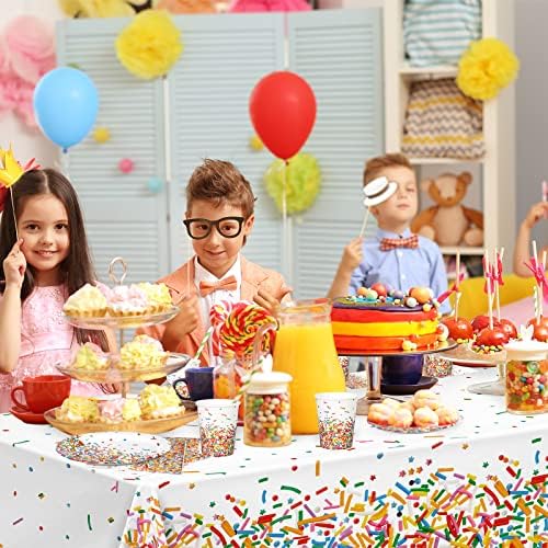 Durony 97 Pieces Confetti Tableware Set