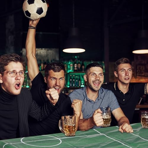 MECCANIXITY Soccer Tablecloth 54x108 Inch Green Grass