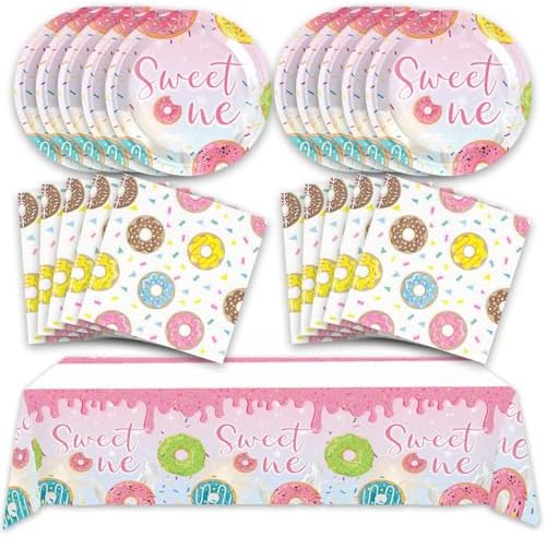 MASGY 41pcs Donut Party Supplies Birthday Set