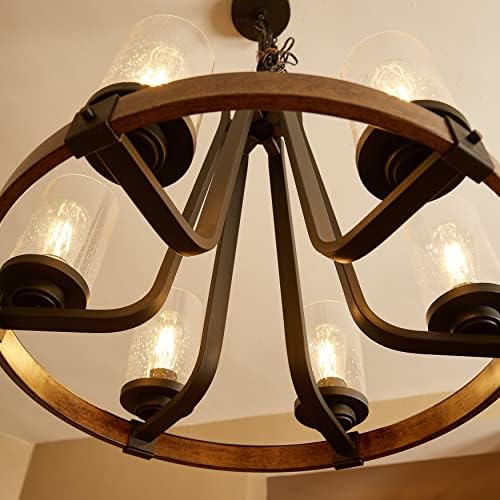 Overstock 6-Light Wagon Wheel Chandelier