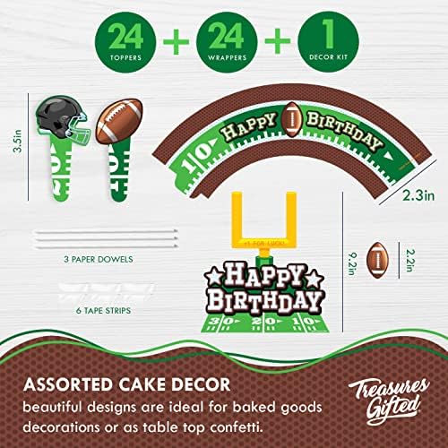 Treasures Gifted Football Party Decor Set for 24 Guests