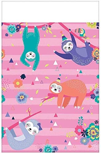 Charming Sloth Paper Table Cover 54x96
