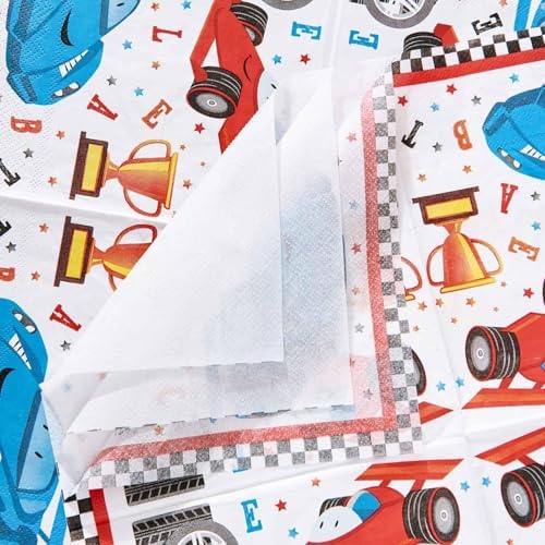 WERNNSAI Racing Car Party Plates Set for Boys