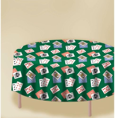 Party America Winning Hand Flannel-backed Vinyl Tablecover 1