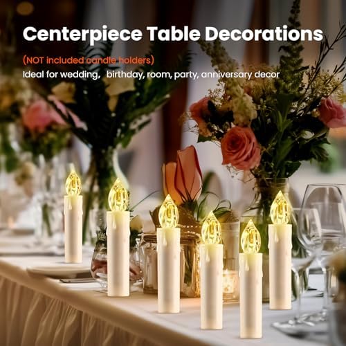 JOSU Flameless Candles Birthday Decor 12PCS LED