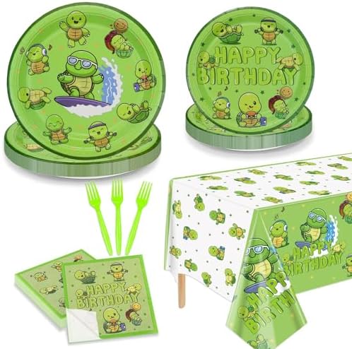 Turtle Party Decorations 81Pcs Under The Sea Celebration Set
