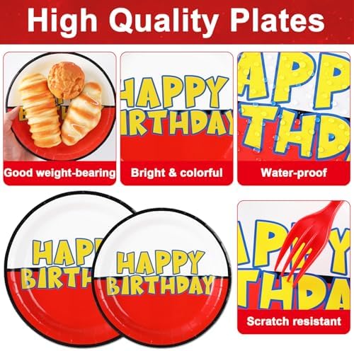 96PCS Cartoon Ball Party Tableware Set for Kids