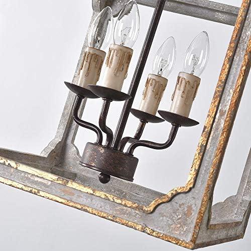 LOVEDIMA Country Chandelier 4 Light Pendant Ceiling Light