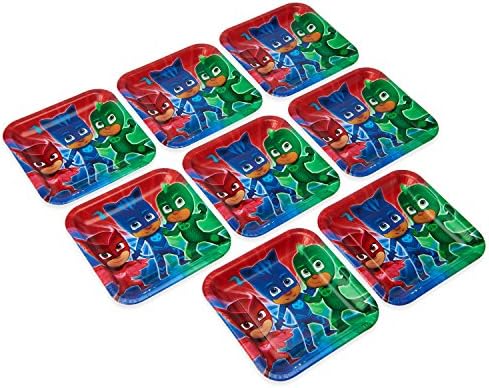 PJ Masks Square Paper Plates 9 Pack of 8