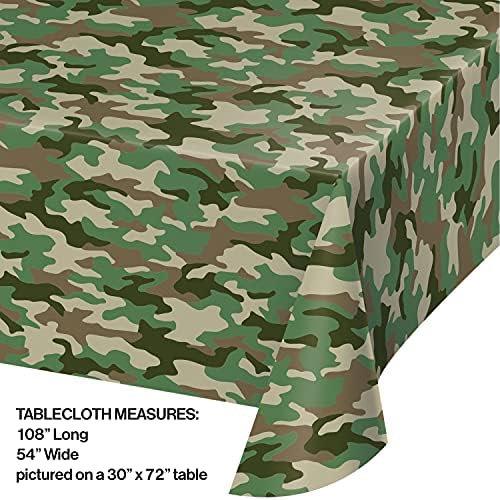 Camo Plastic Tablecloth 54x108
