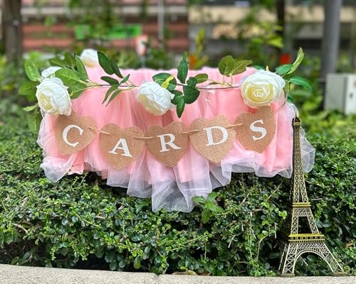 Distinctive Style Heart Shape Jute Banner 9x9cm