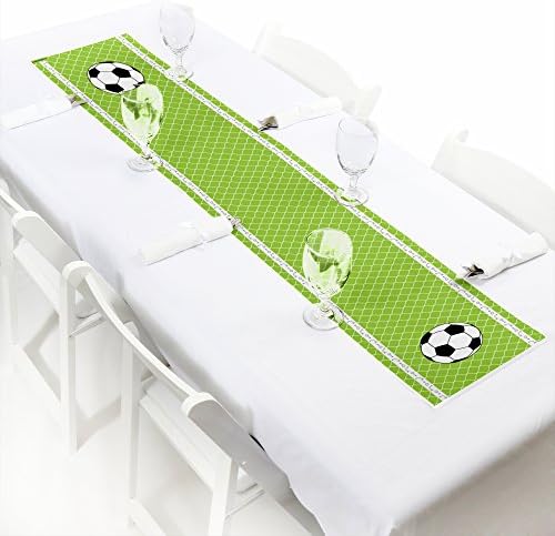 Big Dot of Happiness Goaaal Soccer Table Runner 12x60 Inches