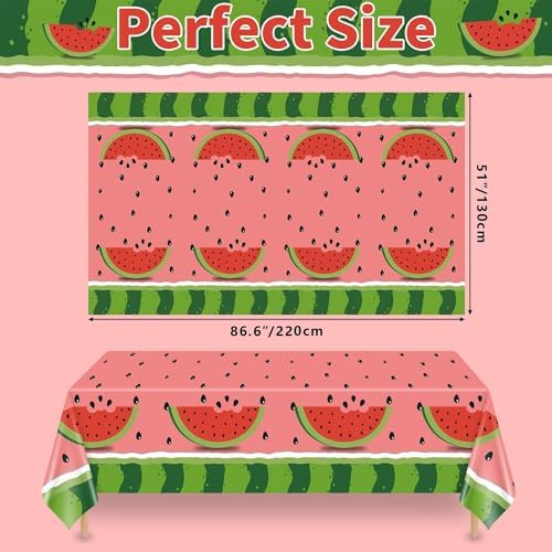 4Pcs Watermelon Tablecloths for Parties and Events