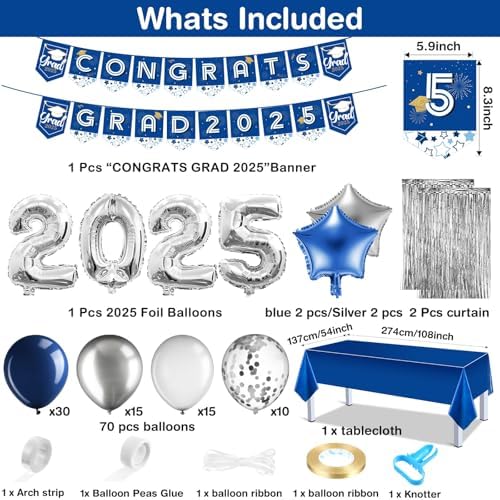 BBTO 2025 Graduation Party Decorations with Banners and Balloons