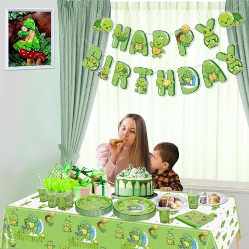 162Pcs Turtle Birthday Party Decorations Set