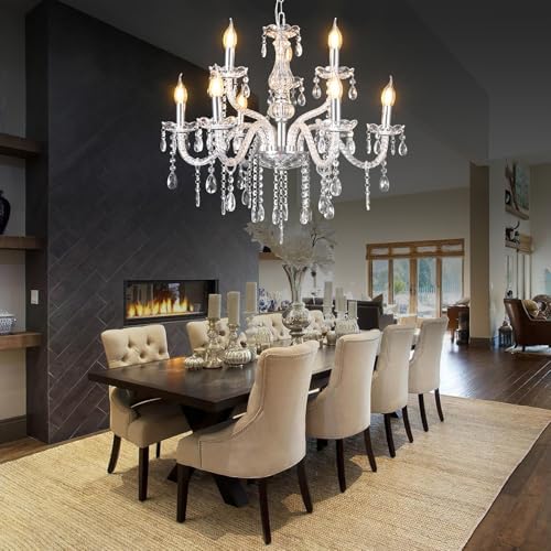 Modern Elegant 9 Light Crystal Chandelier for Home Decor