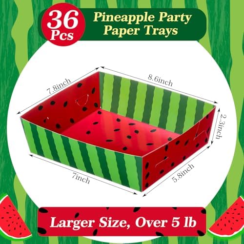 Mifoci 36 Pack Watermelon Plates for Birthday Party