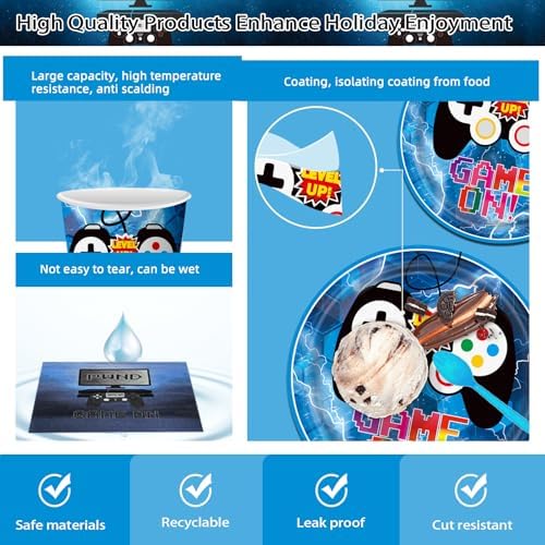 Video Game Themed Birthday Party Decorations Set