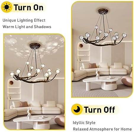 Modern Glass Globe Chandelier with 12 Lights and Adjustable Hanging Chain