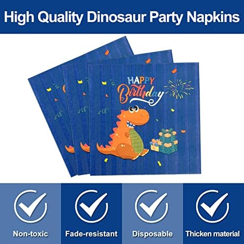 96 Pc Dinosaur Party Tableware Set for 24 Guests