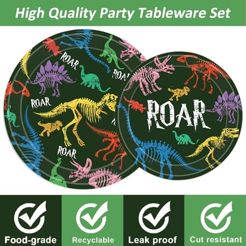 96 Pcs Dinosaur Party Supplies for Kids Birthday