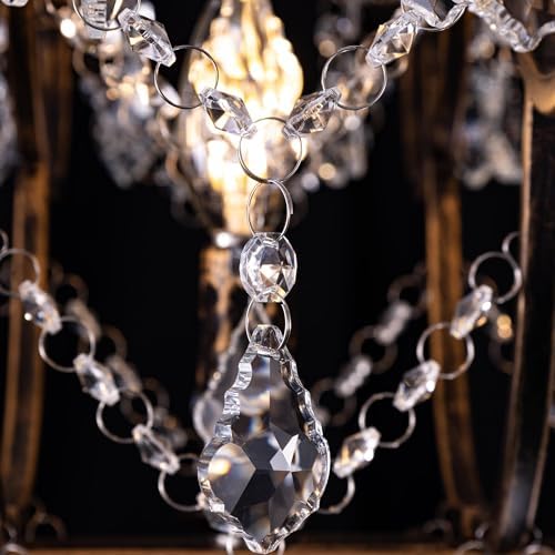 TOCHIC Crystal Chandelier 15 Lights Farmhouse Decor